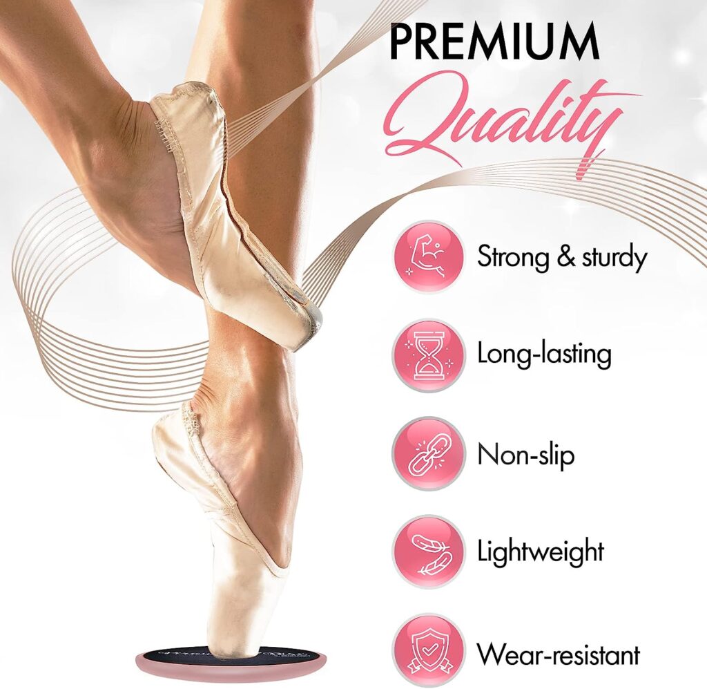 Ballet Pirouette Disc for Dancers - Portable Turn Disc for Dancing on Releve, Gymnastics and Ice Skaters - for Better Pirouette Technique, Releve, Turns and Dance Spinning