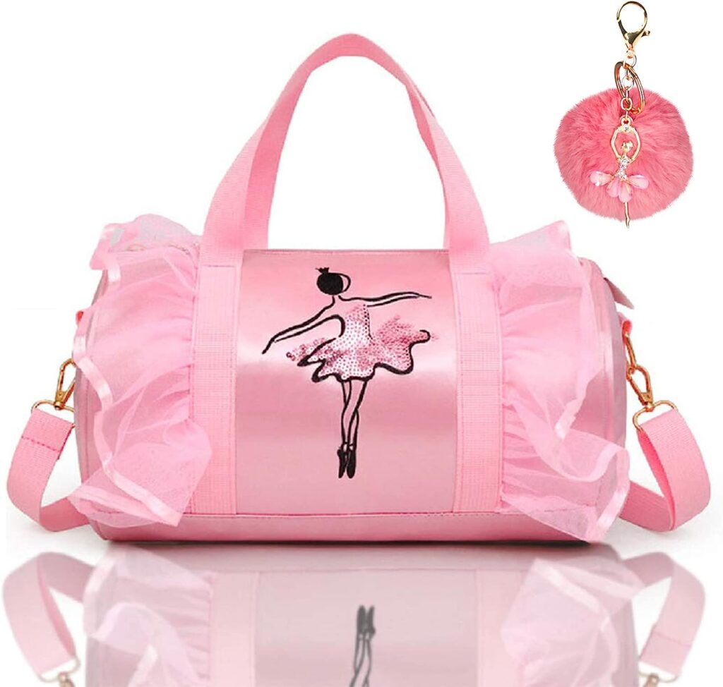 Cute Ballet Dance Bag KidsTutu Dress Dance Bag, Girls Personalized Waterproof Bag Ballerina Duffle Bag