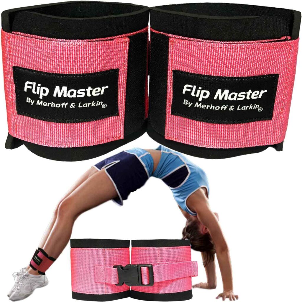 Flip Master Ankle Straps Tumbling Trainer | Gymnastics  Cheerleading Equipment For Back Flip/Tuck  Handspring Form | Adjustable Bands for Girls, Boys  Adults | For Cheer, Dance  Gymnastic Practice