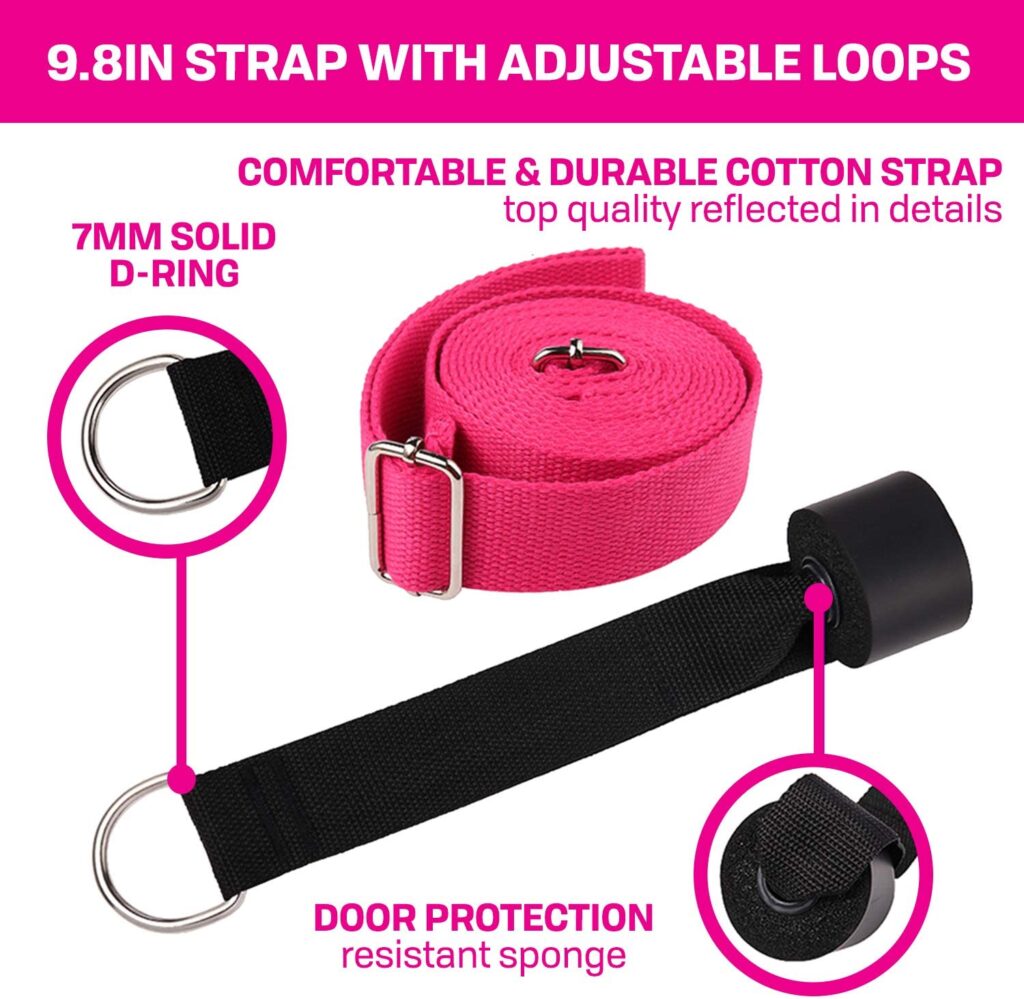 TTolbi Door Leg Stretcher: Stretching with Leg Flexibility Trainer, Dance Equipment : Splits Trainer Bands for Stretching in Ballet, Cheerleading, Gymnastics, Cheer Stuff, Door Stretch Strap